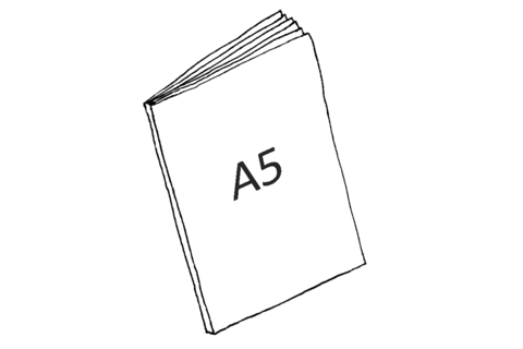 A5-vihko (liimasidottu)